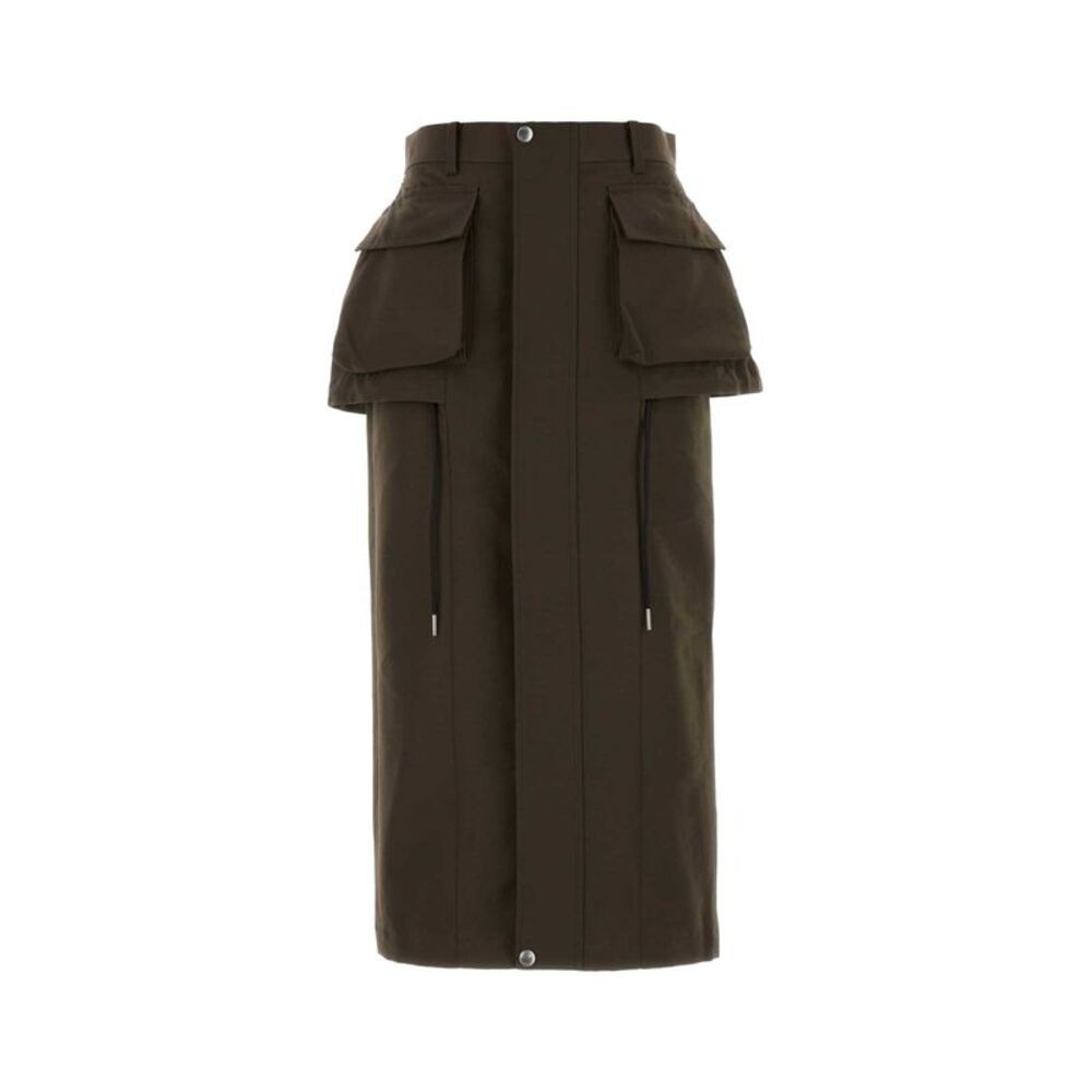 Sacai Women Mud Cotton Blend Skirt